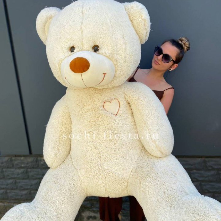 Белый плюшевый мишка большой в Казани