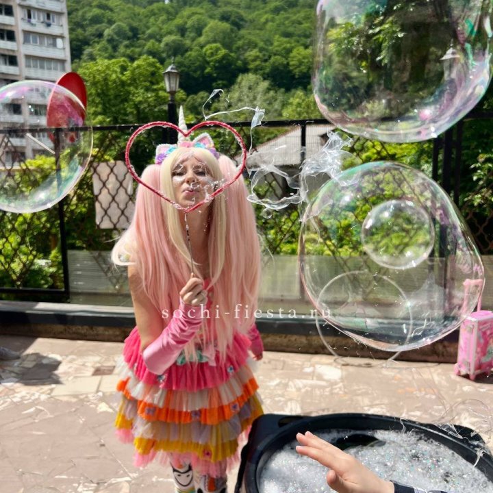 Шоу мыльных пузырей в Казани