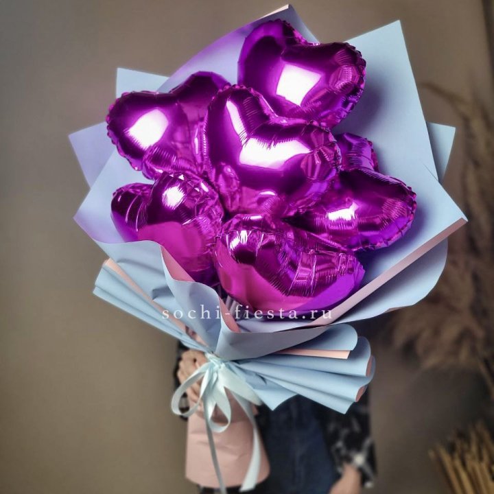 Букет из шаров сердец  в Казани