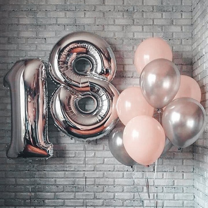 Фольгированный шар Серебряная Цифра в Казани