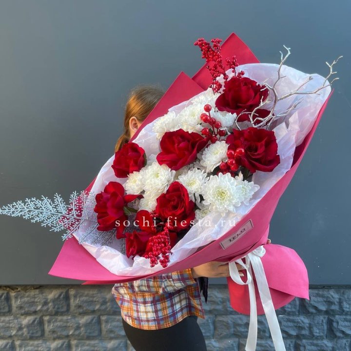 Букет "Яркая зима" в Казани