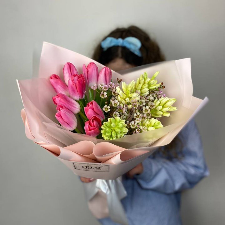  Дуо тюльпаны и гиацинты в Казани