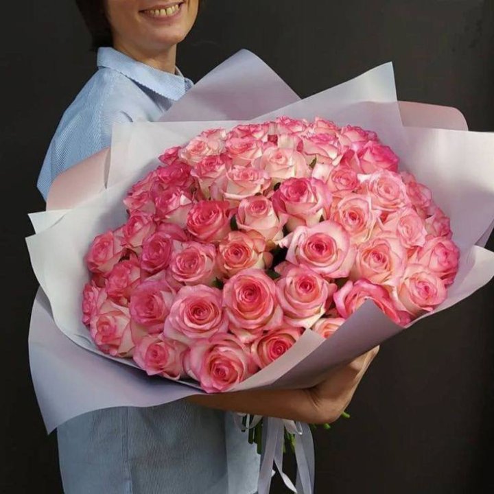 101 роза Джумилия в оформлении  в Казани