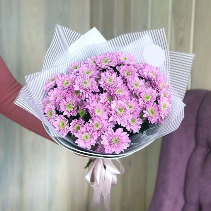 Букет розовых хризантем в Казани