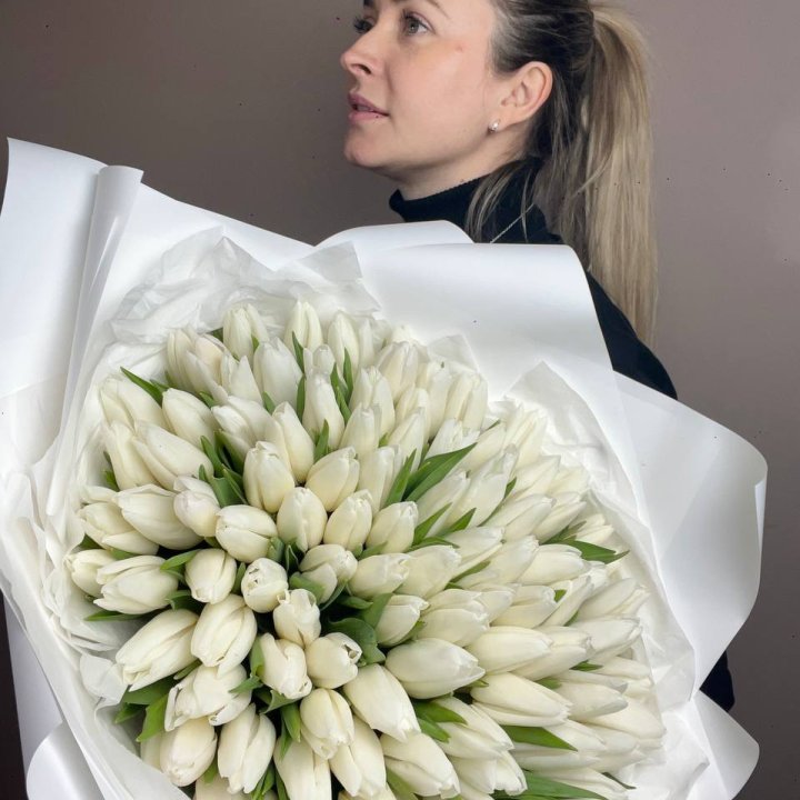 101 белый тюльпан №2 в Казани