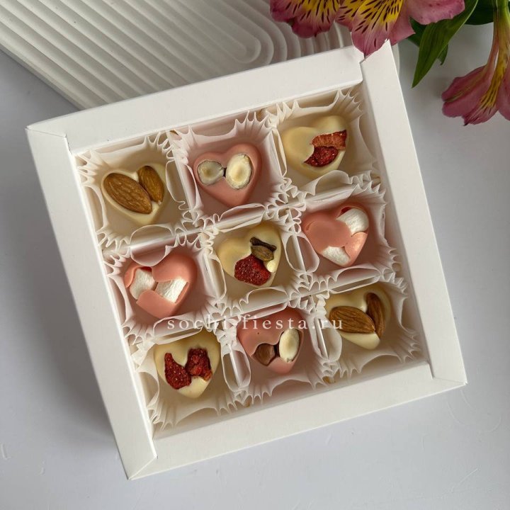 Набор конфет из бельгийского шоколада Сердца в Казани