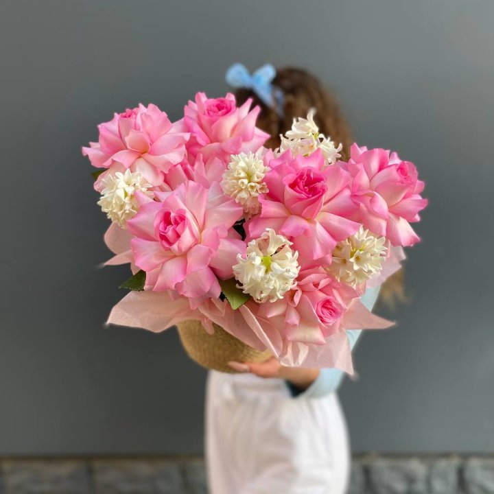 Дуо розы и гиацинты в Казани