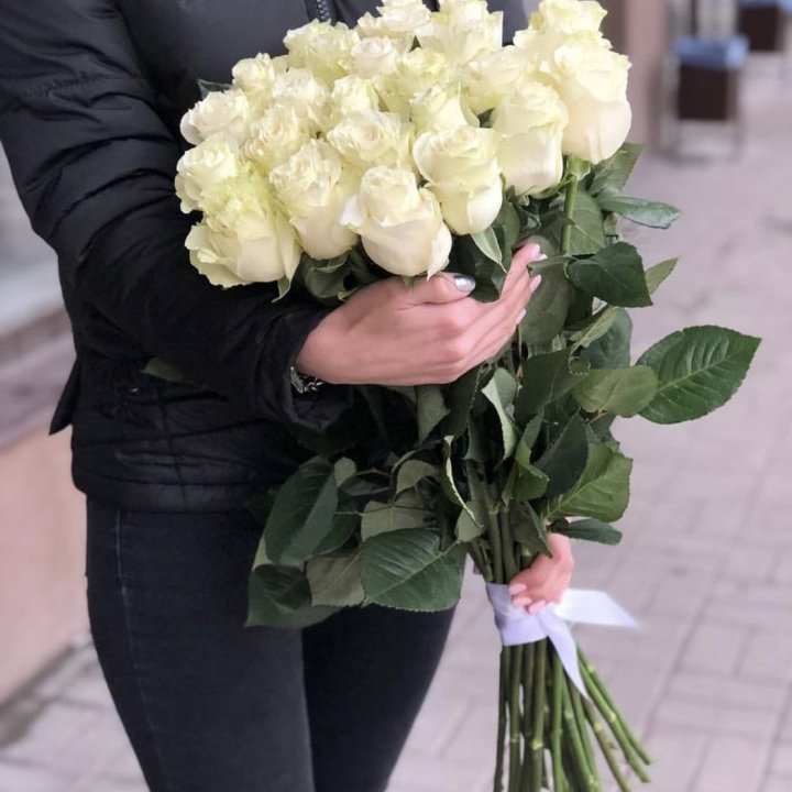 Голландские розы белые в Казани