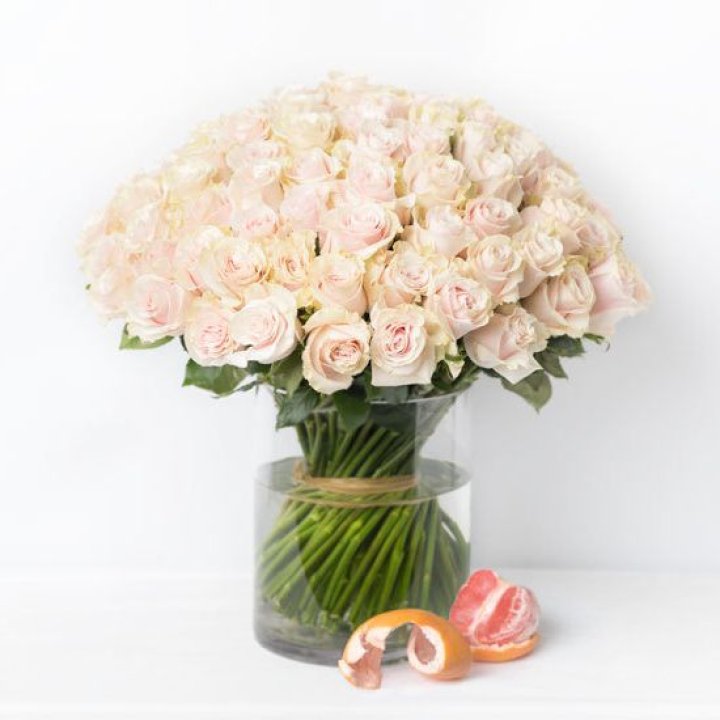 101 кремовая роза в Казани