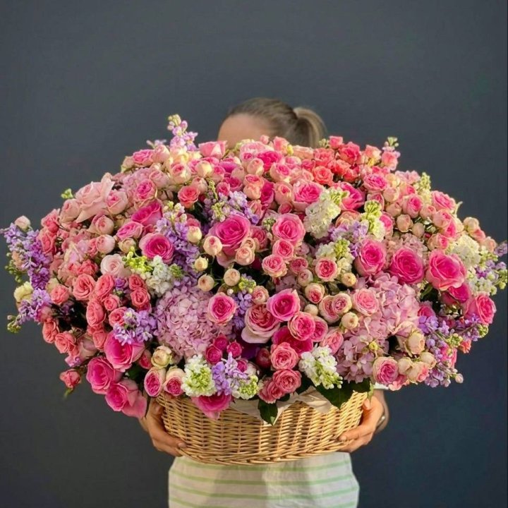 Цветочная корзина гигант №5 в Казани