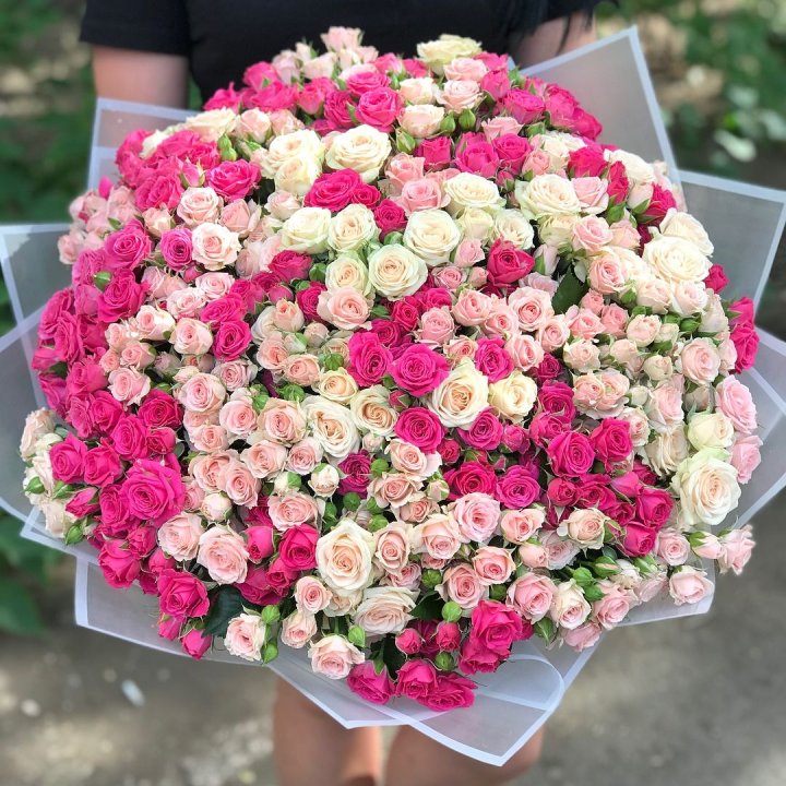 101 кустовая роза в Казани