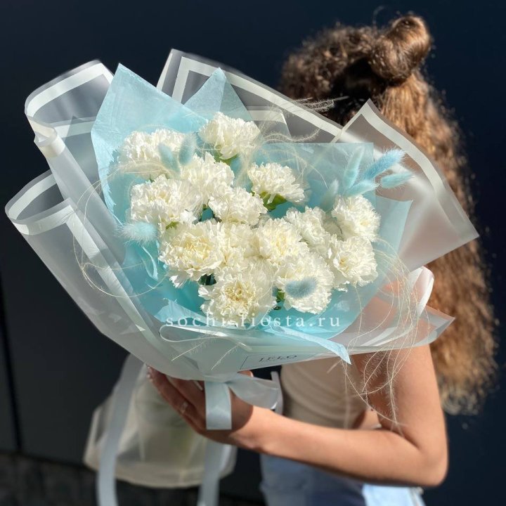 Воздушный букет из диантусов  в Казани