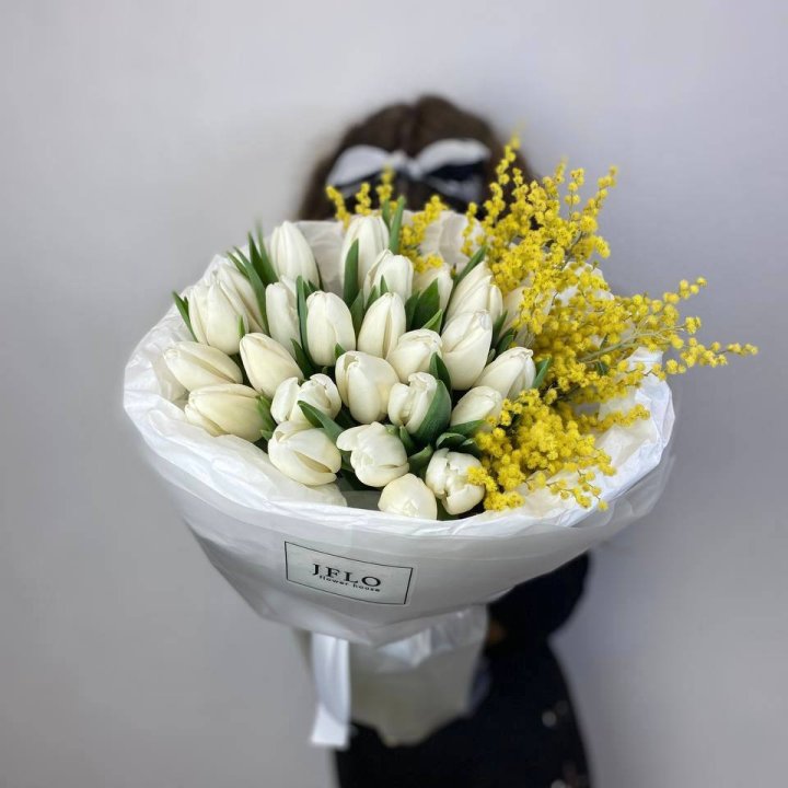 Дуо тюльпан и мимоза в Казани