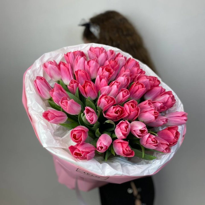 51 розовый тюльпан "Рози" в Казани