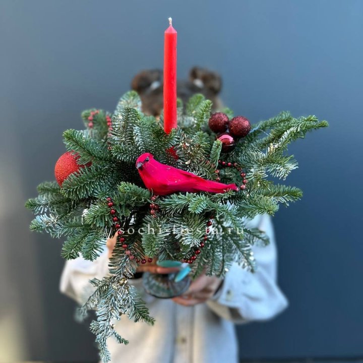 Новогодняя композиция в бокале в Казани