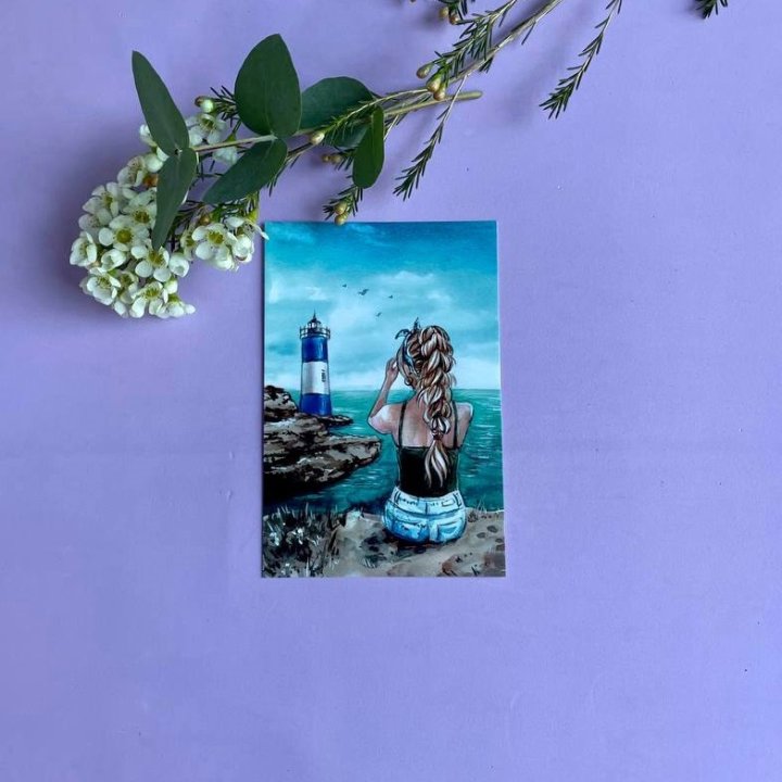 Открытка к букету "Океан" в Казани