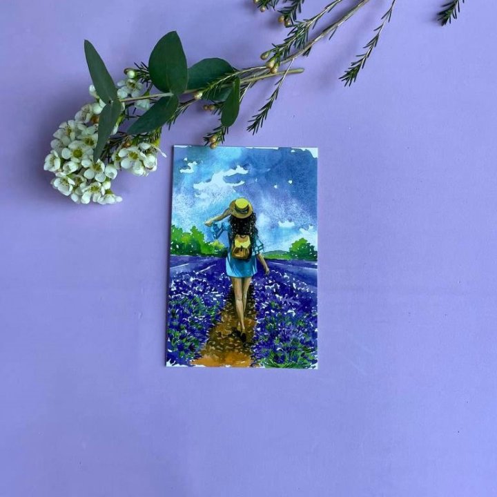 Открытка к букету "Цветочная дорога" в Казани