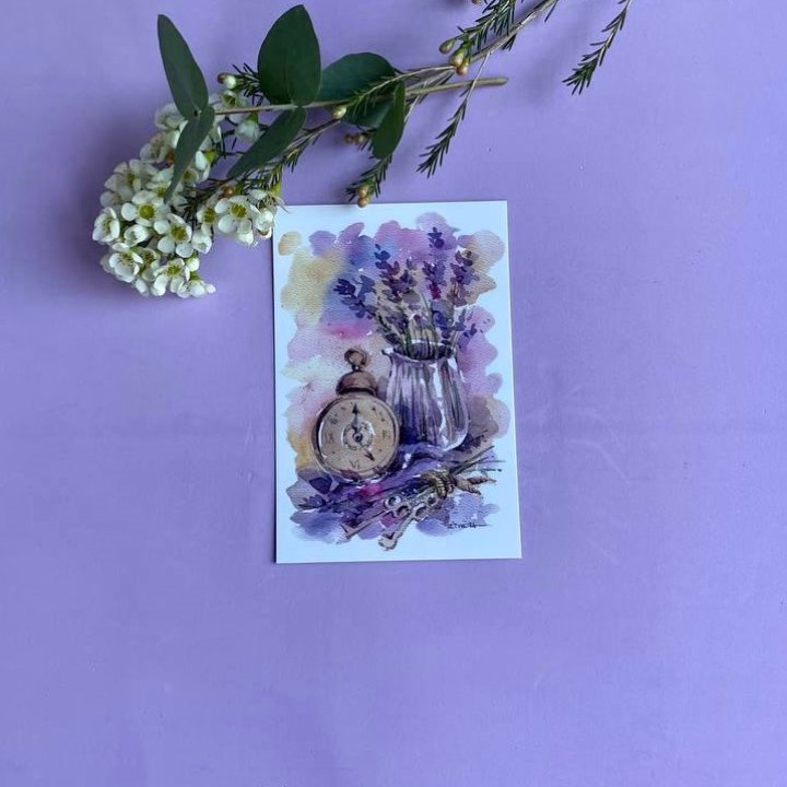 Открытка к букету "Часы" в Казани