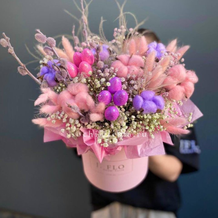 Сухоцветы в коробке  в Казани