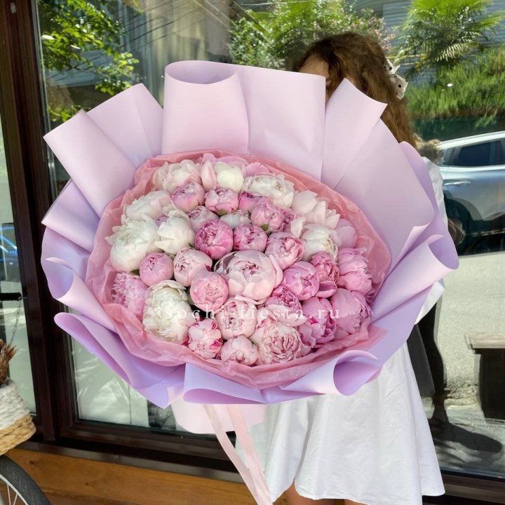 51 розовый пион в Казани