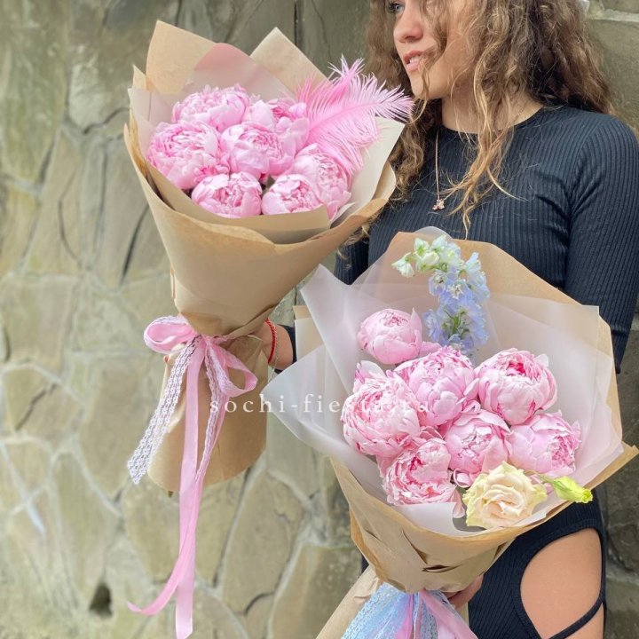 7 зефирных пионов  в Казани