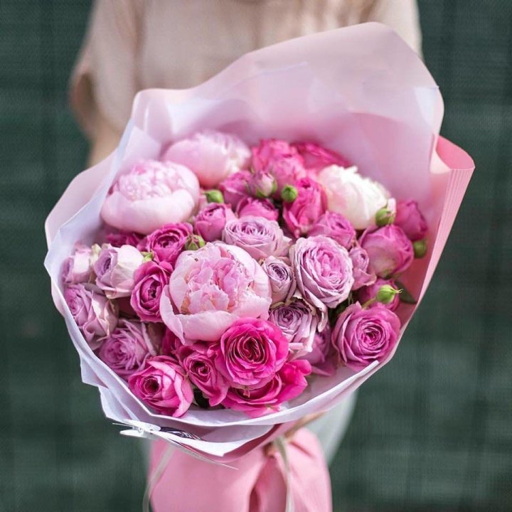 Букет с пионами "Леси" в Казани