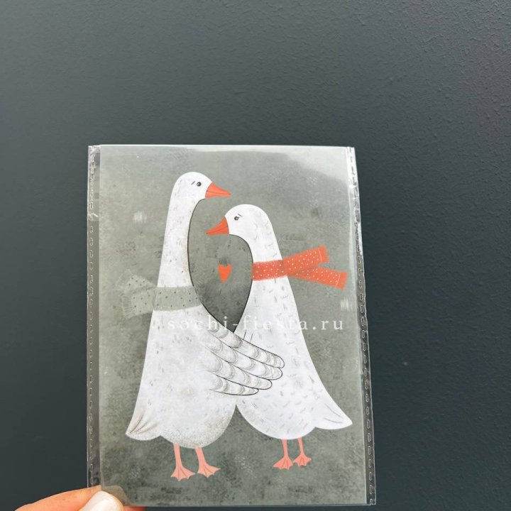 Открытка к букету "Гуси” в Казани