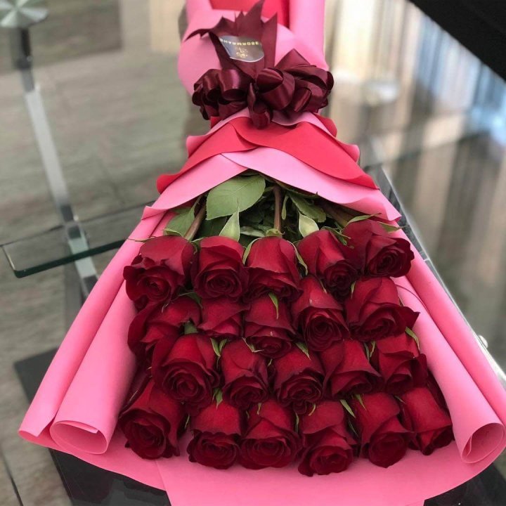 21 красная роза "Элеганс" в Казани