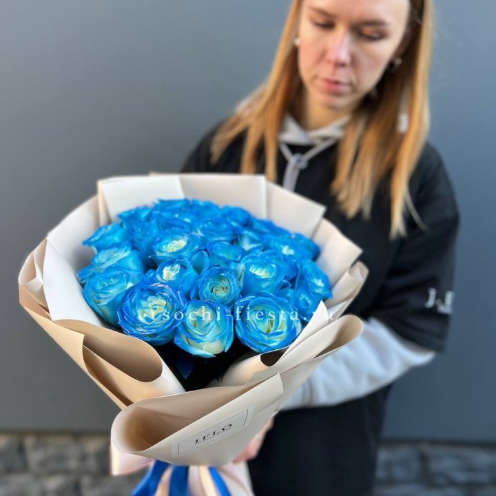 Букет синих роз блю логан в Казани