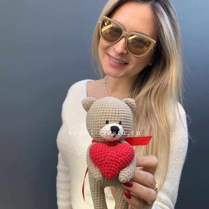 Мишка с сердцем ручной работы в Казани