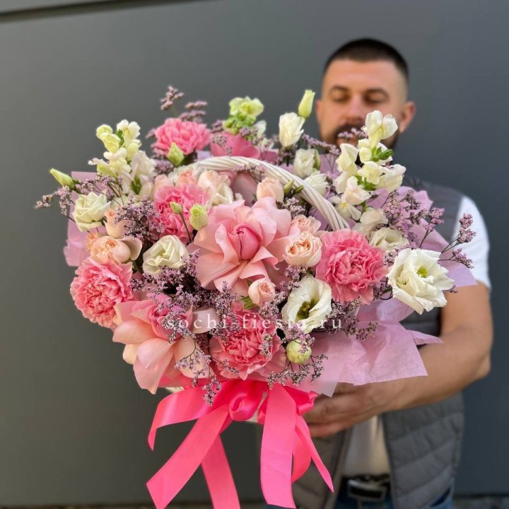 Цветочная корзина №1 в Казани