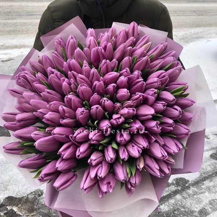 101 сиреневый тюльпан в Казани
