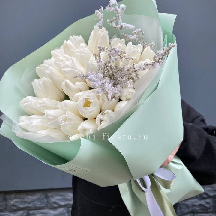 Букет белых тюльпанов "Бьянко" в Казани