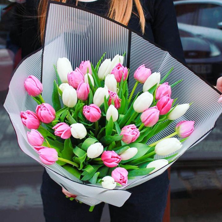 29 тюльпанов микс в Казани