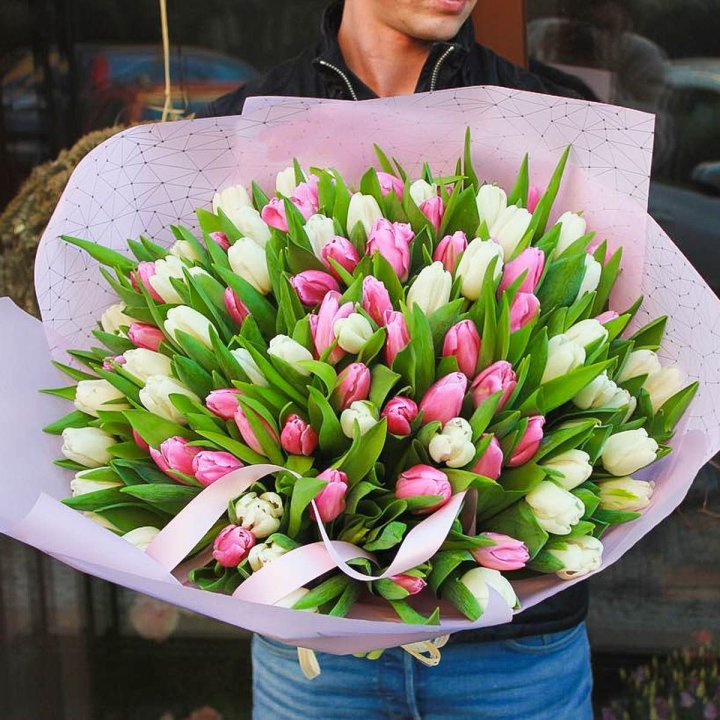 101 тюльпан микс в Казани